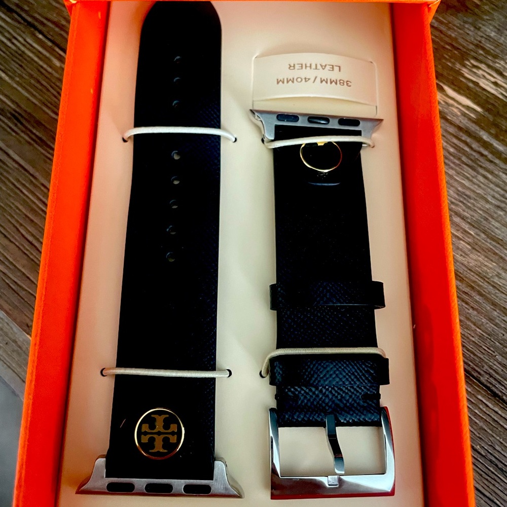 Tory burch leather band for smart watches and Apple Watches.